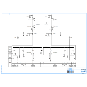 Схема главной понизительной подстанции 110-10 кВ вариант 7