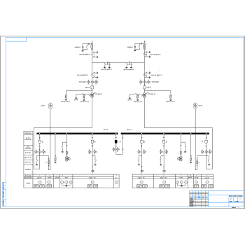 Схема главной понизительной подстанции 110-6 кВ вариант 3